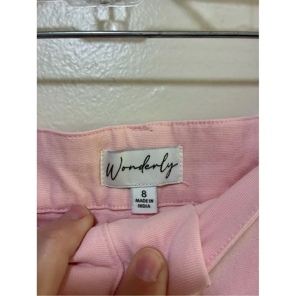 Wonderly Pastel Pink Wide Leg CottonTrousers size 8